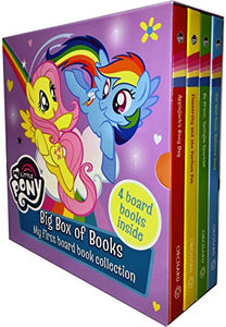 My Little Pony Big Box of Books Collection 4 Books Box Set (Applejacks Busy Day, Fluttershy and the Perfect Pet, Be Brave Twilight Sparkle, Get Well Soon Rainbow Dash) 