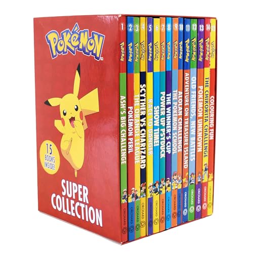 Pokemon Ultimate Book Collection Series - 1-14 Box Set (Ash's Big Challenge, Pokemon Peril, Orange League, Scyther VS Charizard and more)