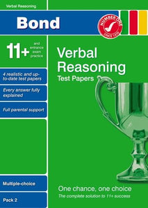 Bond 11+ Test Papers Verbal Reasoning Multiple-Choice Pack 2 