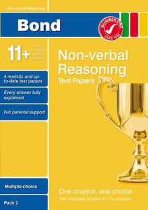 Bond 11+ Test Papers Non-Verbal Reasoning Multiple Choice Pack 2 