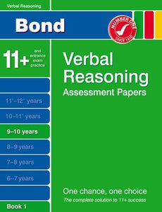 Bond Verbal Reasoning Assessment Papers 9-10 Years Book 1 