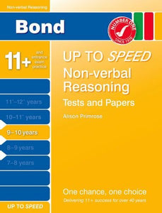 Bond 9-10 Up to Speed Non-Verbal Reasoning Tests and Papers 9-10 Years 