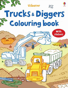 First Colouring Book Trucks and Diggers + stickers 