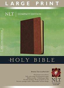 NLT Compact Edition Bible Large Print Tutone Brown/Tan 