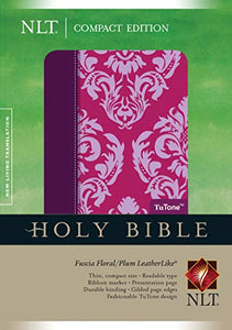 NLT Compact Bible Tutone Fuchsia Floral/Plum 