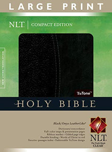 NLT Compact Edition Bible Large Print Tutone Black/Onyx 