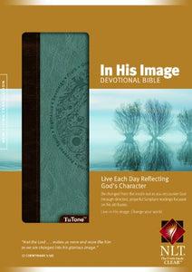 NLT In His Image Devotional Bible Tutone Brown/Dusty Blue 