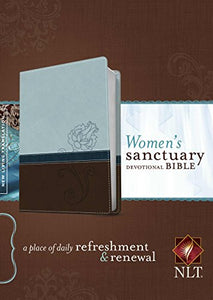 NLT Women's Sanctuary Devotional Bible Cool Blue/Chocolate 