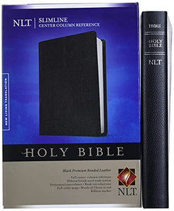 NLT Slimline Center Column Reference Bible, Black 