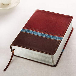 KJV Life Application Study Bible Large Print, Brown/Tan/Blue 