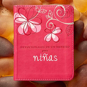 Devocional Un min. niñas símil cuero (Spanish Edition) 