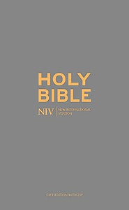 NIV Pocket Charcoal Soft-tone Bible with Zip 