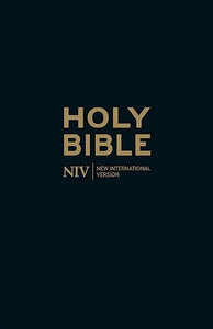 NIV Thinline Black Leather Bible 