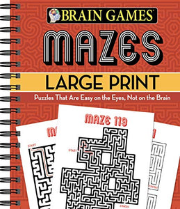 Brain Games - Mazes Large Print 