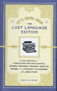 Lets Bring Back: the Lost Language Edition 