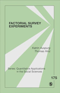 Factorial Survey Experiments 