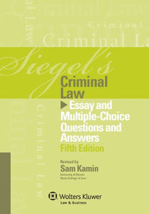 Siegel's Criminal Law 