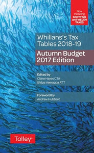 Whillans's Tax Tables 2018-19 (Budget edition) 