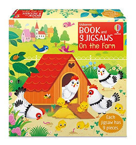 Usborne Book and 3 Jigsaws: On the Farm 