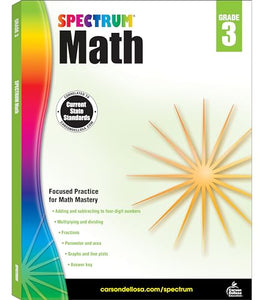 Spectrum Math Workbook, Grade 3 