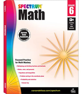 Spectrum Math Workbook, Grade 6 