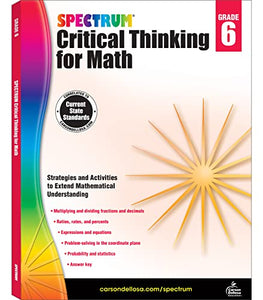 Spectrum Critical Thinking for Math, Grade 6 