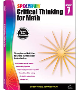 Spectrum Critical Thinking for Math, Grade 7 