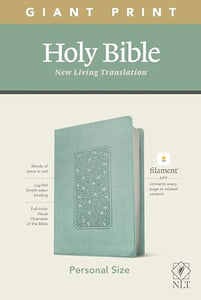 NLT Personal Size Giant Print Bible, Filament Edition, Teal 