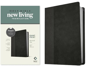 NLT Personal Size Giant Print Bible, Filament Enabled Edition (Red Letter, Leatherlike, Black/Onyx) 