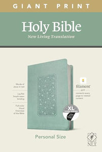 NLT Personal Size Giant Print Bible, Filament Edition, Teal 