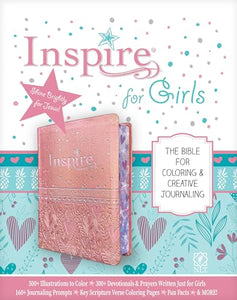 NLT Inspire Bible for Girls (LeatherLike, Pink) 