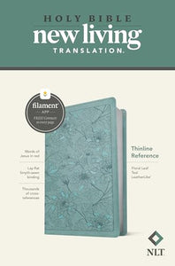 NLT Thinline Reference Bible, Filament Edition, Floral Teal 