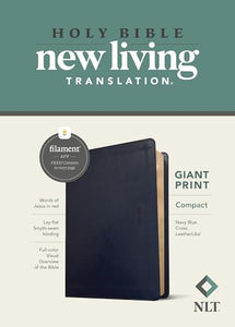 NLT Compact Giant Print Bible, Filament Edition, Navy 