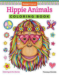 Hippie Animals Coloring Book 