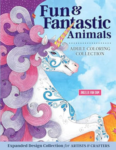 Hello Angel Fun & Fantastic Animals Adult Coloring Collection 