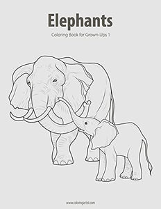 Elephants Coloring Book for Grown-Ups 1 