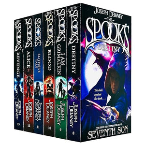 The Spooks Books 8 - 13 Wardstone Chronicles Collection Set by Joseph Delaney (Destiny, I Am Grimalkin, Blood, Slither's Tale, Alice & Revenge) 