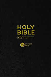 NIV Larger Print Black Leather Bible 