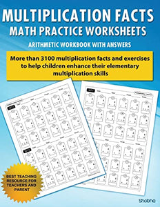 Multiplication Facts Math Worksheet Practice Arithmetic Workbook With Answers 