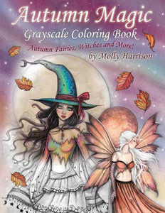 Autumn Magic Grayscale Coloring Book 