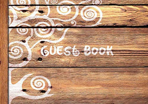 Guest Book: Visitors Book / Guestbook ( Wooden / Rustic design * Softback * 8.5” x 6” ) (Sign in Books for Weddings, Birthday, Funerals & Hospitality) 