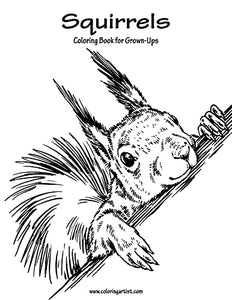 Squirrels Coloring Book for Grown-Ups 1 