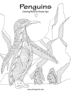 Penguins Coloring Book for Grown-Ups 1 