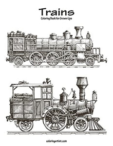 Trains Coloring Book for Grown-Ups 1 