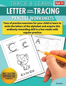 Trace & Learn Letters Alphabet Tracing Workbook Practice Worksheets 