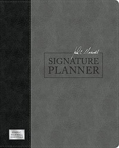 John C. Maxwell Signature Planner (Gray Black LeatherLuxe®) 