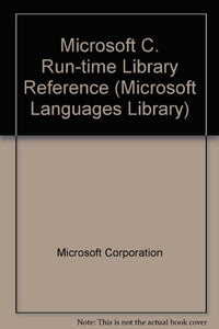 Microsoft C. Run-time Library Reference 