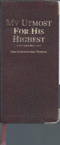 My Utmost for His Highest New International Version Vest Pocket Bonded Leather Burgundy 