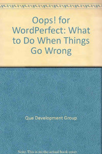 Oops! for WordPerfect 