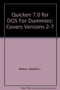 Quicken 7.0 for DOS For Dummies 